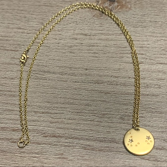 Pisces constellation gold tone necklace - Picture 4 of 4